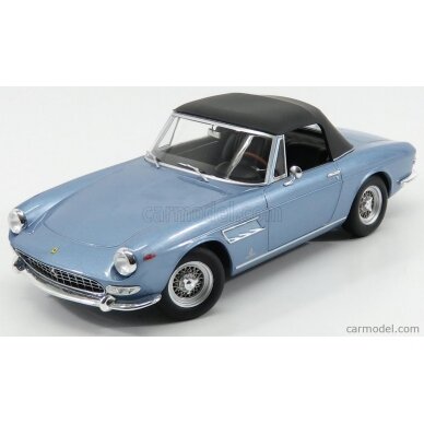 PRE-ORD3R KK Scale Modeliukas 1964 Ferrari 275 GTS Pininfarina Spyder *spoke Rims*, light blue metallic