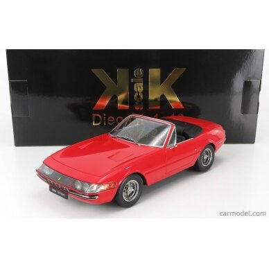 PRE-ORD3R KK Scale Modeliukas 1969 Ferrari 365 GTB Daytona Spyder, red