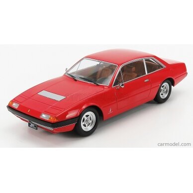 PRE-ORD3R KK Scale Modeliukas 1972 Ferrari 365 GT4 2+2, red (Interieur Brown)