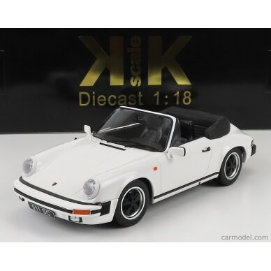 PRE-ORD3R KK Scale Modeliukas 1983 Porsche 911 SC Cabrio with extra Softtop, white