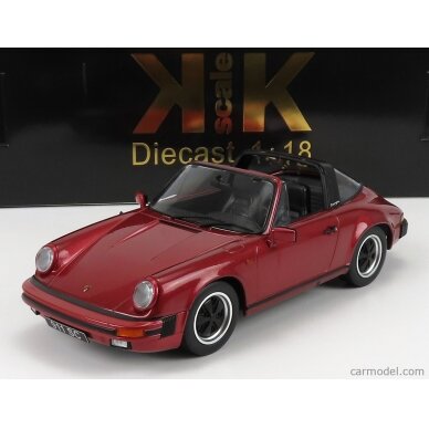 PRE-ORD3R KK Scale Modeliukas 1983 Porsche 911 SC Targa with extra Hardtop, red metallic