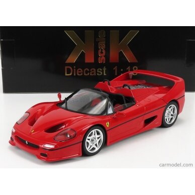 PRE-ORD3R KK Scale Modeliukas 1995 Ferrari F50 Cabrio, red