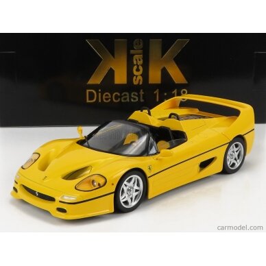 PRE-ORD3R KK Scale Modeliukas 1995 Ferrari F50 Cabrio, yellow