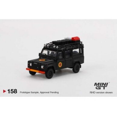 PRE-ORD3R Mini GT Modeliukas Land Rover Defender 110 *Badan Intelijen Negara Indonesia EMS Eclusive*, black