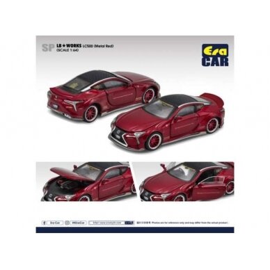 PRE-ORD3R Era Car Modeliukas LB Works LC500, metal red