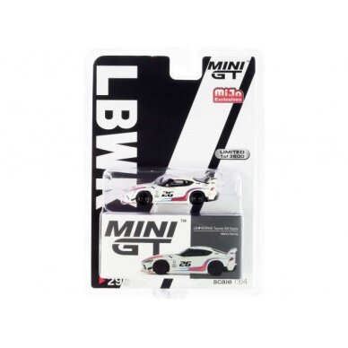 PRE-ORD3R Mini GT LB WORKS Toyota GR Supra #26 Martini Racing, white/red/blue