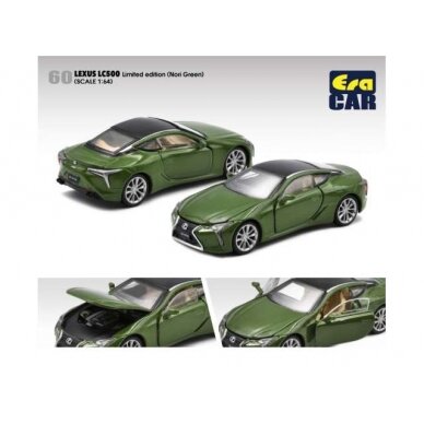 PRE-ORD3R Era Car Modeliukas Lexus LC500 Limited edtion, nori green with black roof