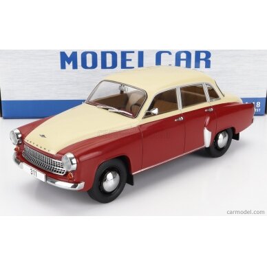 PRE-ORD3R MCG Modeliukas 1/18 1959 Wartburg 311, red/beige