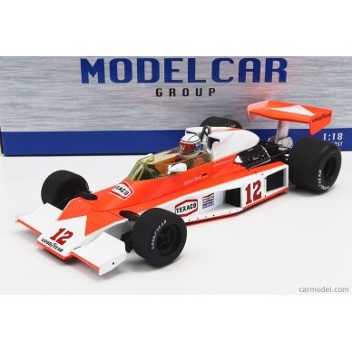 PRE-ORD3R MCG Modeliukas 1/18 1976 McLaren-Ford M23 #12 3rd GP Germany, white/orange