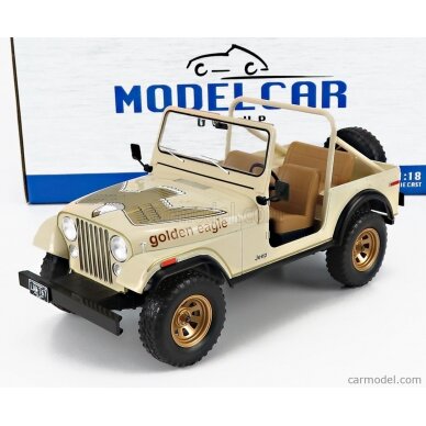 PRE-ORD3R MCG 1/18 1980 Jeep CJ-7 Golden Eagle, beige with decor