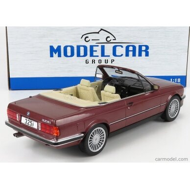 PRE-ORD3R MCG 1/18 1985 BMW 325i(E30) Cabriolet, darkred metallic