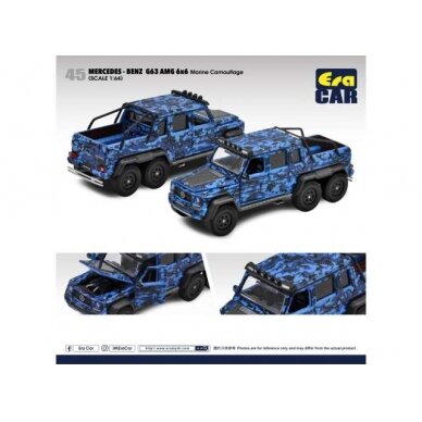 PRE-ORDER Era Car Modeliukas Mercedes Benz G63 AMG 6X6 Flame Camouflage, marine blue