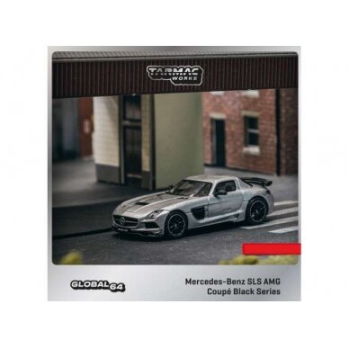 PRE-ORD3R Tarmac Works Modeliukas Mercedes Benz SLS AMG Coupe Black Series, silver metallic