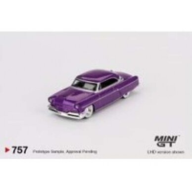 Mini GT 1/64 1954 Lincoln Capri Hot Rod, purple metallic