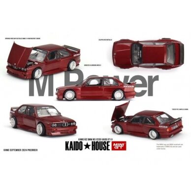 PRE-ORD3R Mini GT 1/64 1989 BMW M3 (E30) Kaido GT V1, red