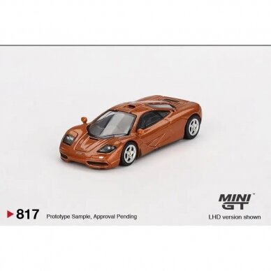 PRE-ORD3R Mini GT 1/64 1993 McLaren F1 Yquem, orange-copper