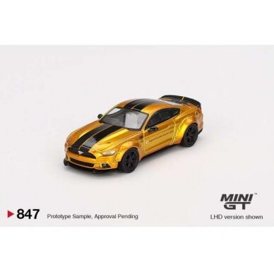 PRE-ORD3R Mini GT Modeliukas 1/64 2017 Ford Mustang LB-Works LB, gold