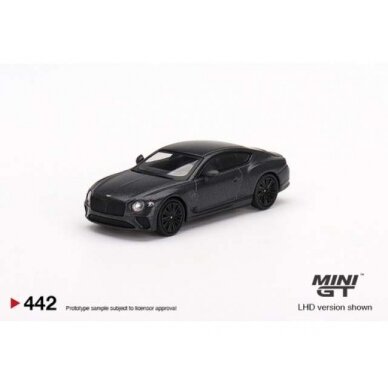 PRE-ORD3R Mini GT 1/64 2022 Bentley Continental GT Speed, anthracite satin