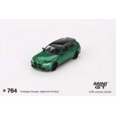 PRE-ORD3R Mini GT 1/64 2022 BMW M3 Touring (G81) Competition Isle of man, green metallic