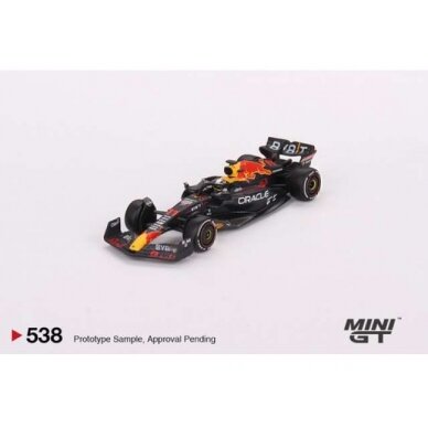 Mini GT Modeliukas 1/64 2022 Oracle Red Bull Racing RB18 #11 Sergio Perez 3rd Abu Dhabi Grand