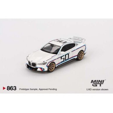 PRE-ORD3R Mini GT Modeliukas 1/64 2023 BMW M4 (G82) 3.0 CSL, white