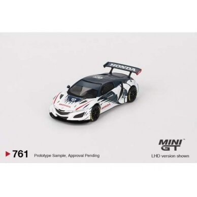 PRE-ORD3R Mini GT 1/64 2023 Honda NSX GT3 Evo Alphatauri Yuki Tsunoda Red Bull Formula Nurburgring, white/red/black