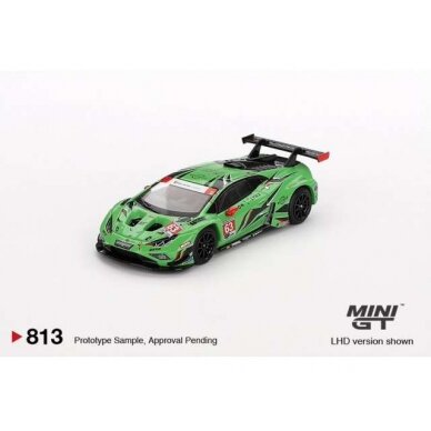 PRE-ORD3R Mini GT  1/64 2023 Lamborghini Huracan GT3 Evo2 #63 Iron Lynx Daytona 24 hrs 2023, green