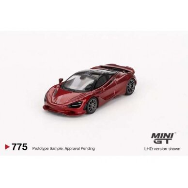 PRE-ORD3R Mini GT  1/64 2023 McLaren 750S, amaranth dark red