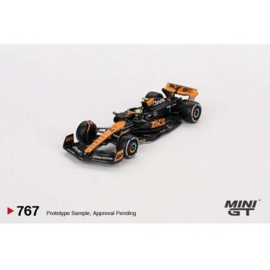 PRE-ORD3R Mini GT 1/64 2023 McLaren MCL60 #4 Lando Norris 2nd Place Japanese GP, orange/black