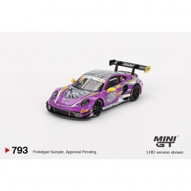 Mini GT Modeliukas 1/64 2023 Porsche 911 (992) GT3 R #27 Hubauto Racing 70th Macau Grand Prix, purple