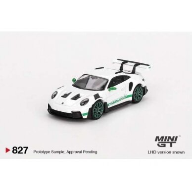 PRE-ORD3R Mini GT Modeliukas 1/64 2023 Porsche 911 (992) GT3 RS white Tribute to Carrera RS, white