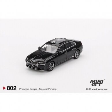 PRE-ORD3R Mini GT 1/64 2024 BMW 17 Edrive50, black sapphire