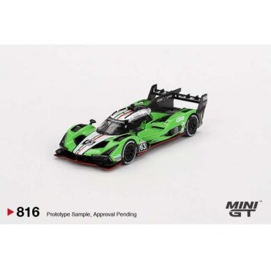 PRE-ORD3R Mini GT Modeliukas 1/64 2024 Lamborghini SC63 #63 IRON Lynx Sebring 12 hrs, green/black