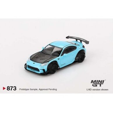 PRE-ORD3R Mini GT 1/64 2024 Toyota GR86 LB Works, baby blue