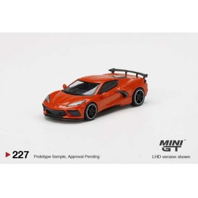 PRE-ORD3R Mini GT Modeliukas 1/64 Chevrolet Corvette Stingray, orange