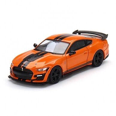 PRE-ORD3R Mini GT Modeliukas 1/64 Ford Mustang Shelby GT500, twister orange