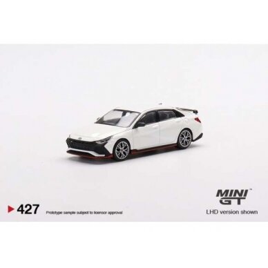 Mini GT Modeliukas 1/64 Hyundai Elantra N, ceramic white