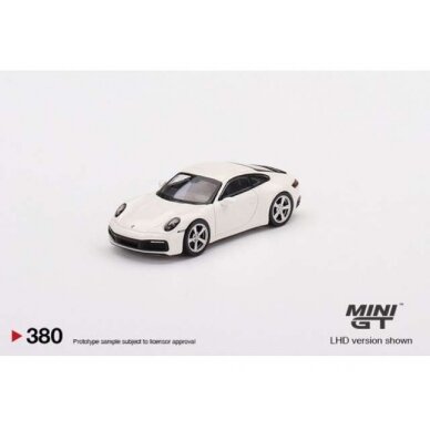 PRE-ORD3R Mini GT Modeliukas 1/64 Porsche 911 (992) Carrera S, white