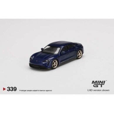 PRE-ORD3R Mini GT 1/64 Porsche Taycan Turbo S, blue-purple metallic