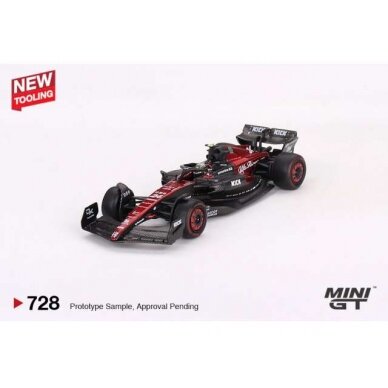 PRE-ORD3R Mini GT Modeliukas 2023 Alfa Romeo F1 F1 C43 #24 Zhou Guanyu Australian GP, red/black