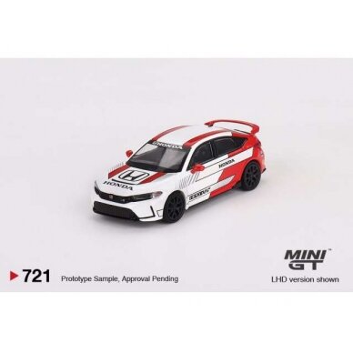 Mini GT Modeliukas 2023 Honda Civic type R #2 Pace Car *Honda*, white/red