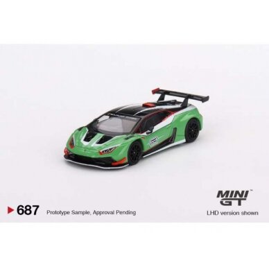 PRE-ORDER Mini GT Modeliukas Lamborghini Huracan GT3 EVO2 Presentation, green