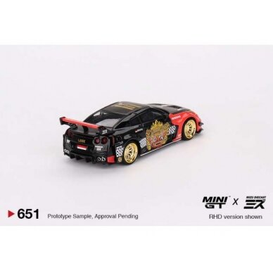 PRE-ORD3R Mini GT LB Silhouette Works Nissan GT 35GT-RR Ver.1 *Barong*, black/red