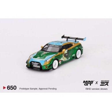 Mini GT Modeliukas LB Silhouette Works Nissan GT 35GT-RR Ver.2 *RORO*, green/blue