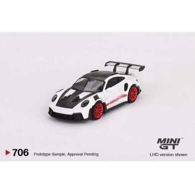 PRE-ORD3R Mini GT Porsche 911 (992) GTS RS *Weissach Package*, white/red/black