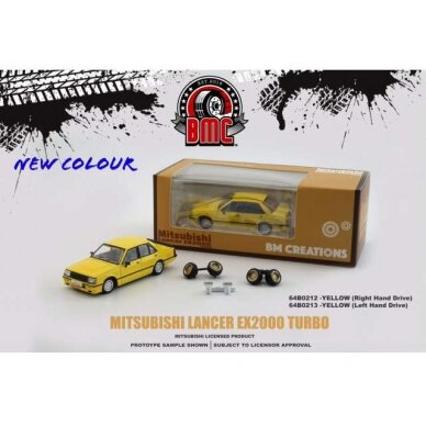 BM Creations Modeliukas Mitsubishi Lancer EX2000 Turbo, yellow