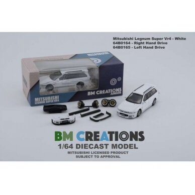 BM Creations Modeliukas Mitsubishi Legnum Super Vr4 left hand drive, white with extra parts so you can make 2 different versions (Yra Sandėlyje)