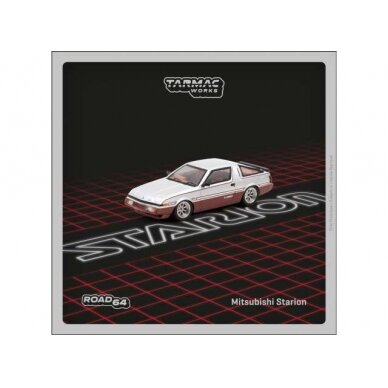 PRE-ORD3R Tarmac Works Modeliukas Mitsubishi Starion, silver/dark red