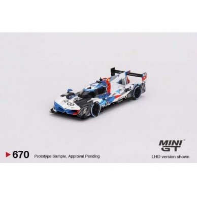 Mini GT Modeliukas 2023 BMW M Hybrid V8 GTP #24 BMW M Team RLL IMSA Daytona 24 Hrs, white/blue/red