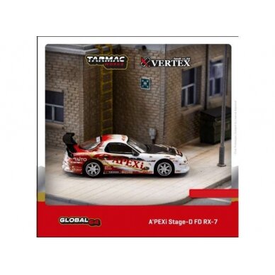 Tarmac Works Mazda Apexi Stage D FD RX-7, white/red